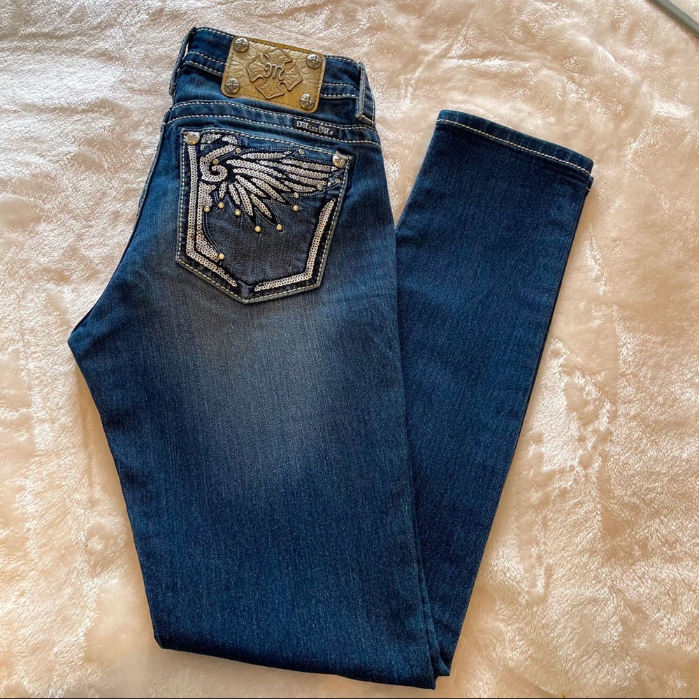 Miss Me Signature Skinny Medium Wash Sz 27